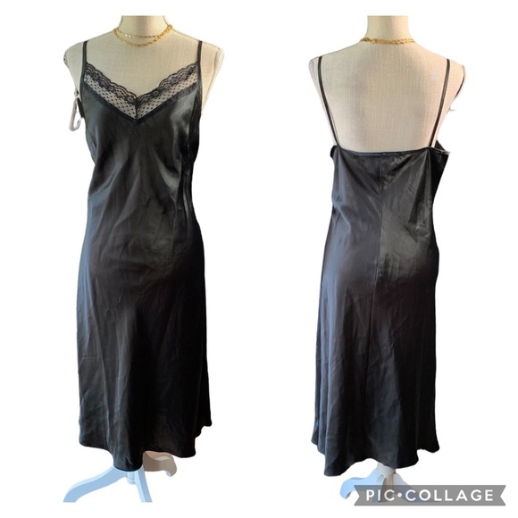 AGB Other - ABG Satin Black Slip Dress size XL